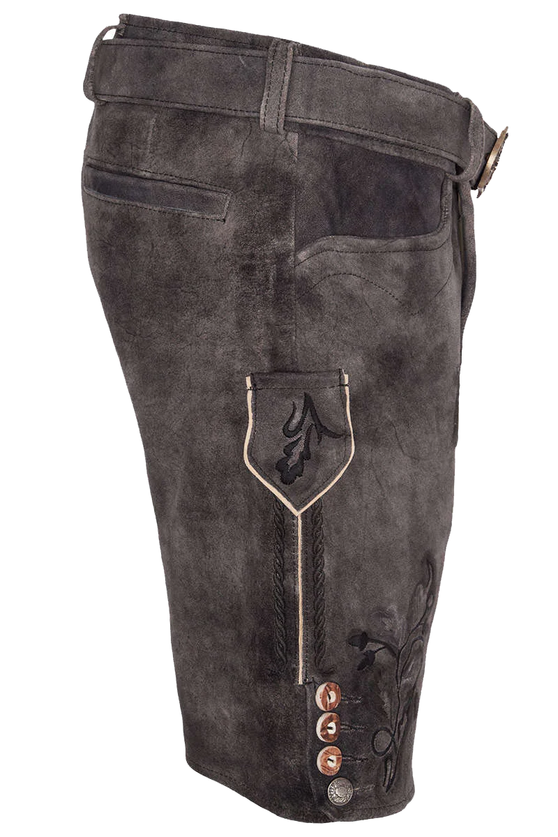 Herren Lederhose mit Gürtel kurz