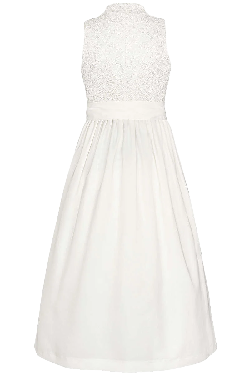 Umstands-Brautdirndl Kleid mit Schneewittchenkragen