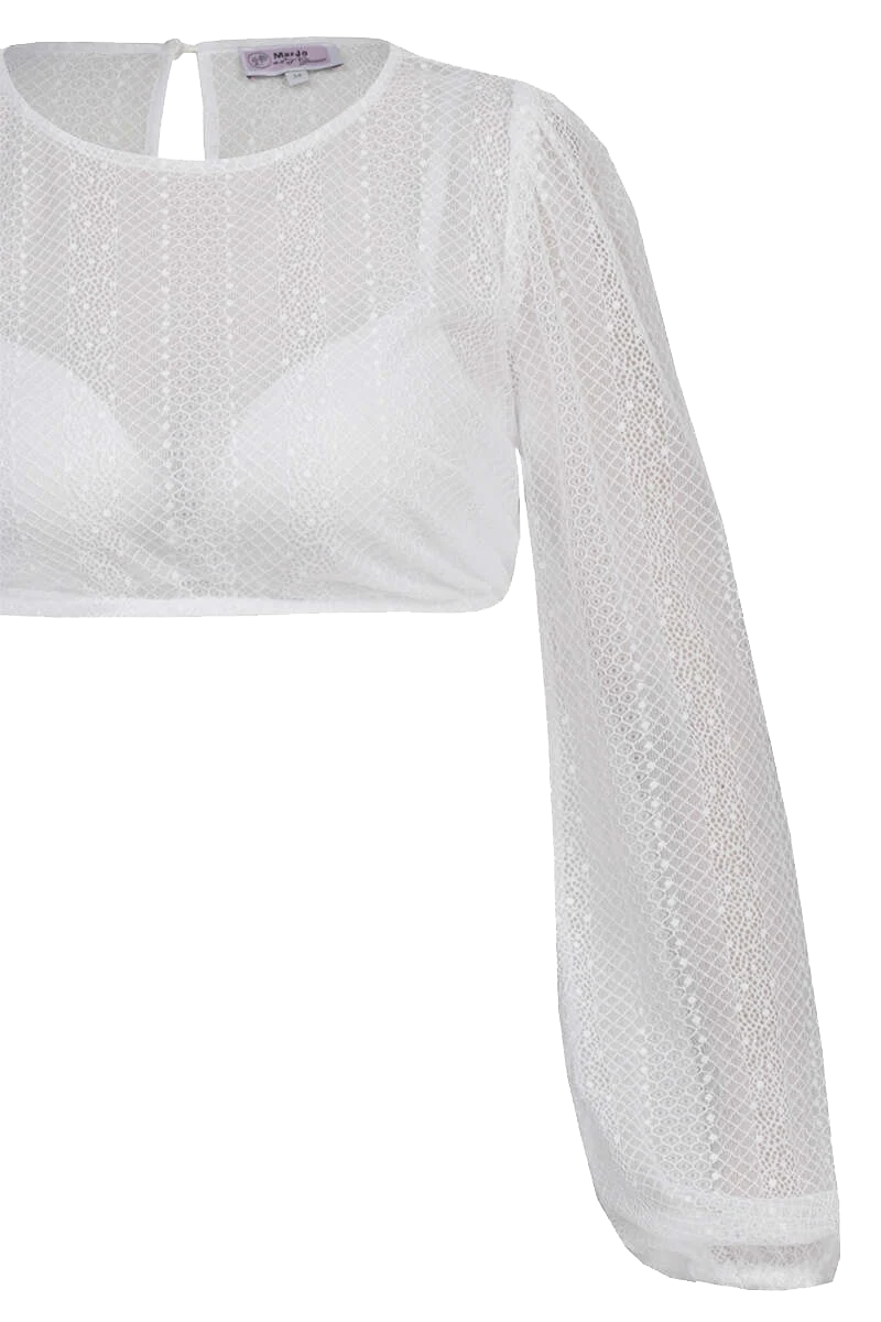 Dirndlbluse mit langen Ärmeln