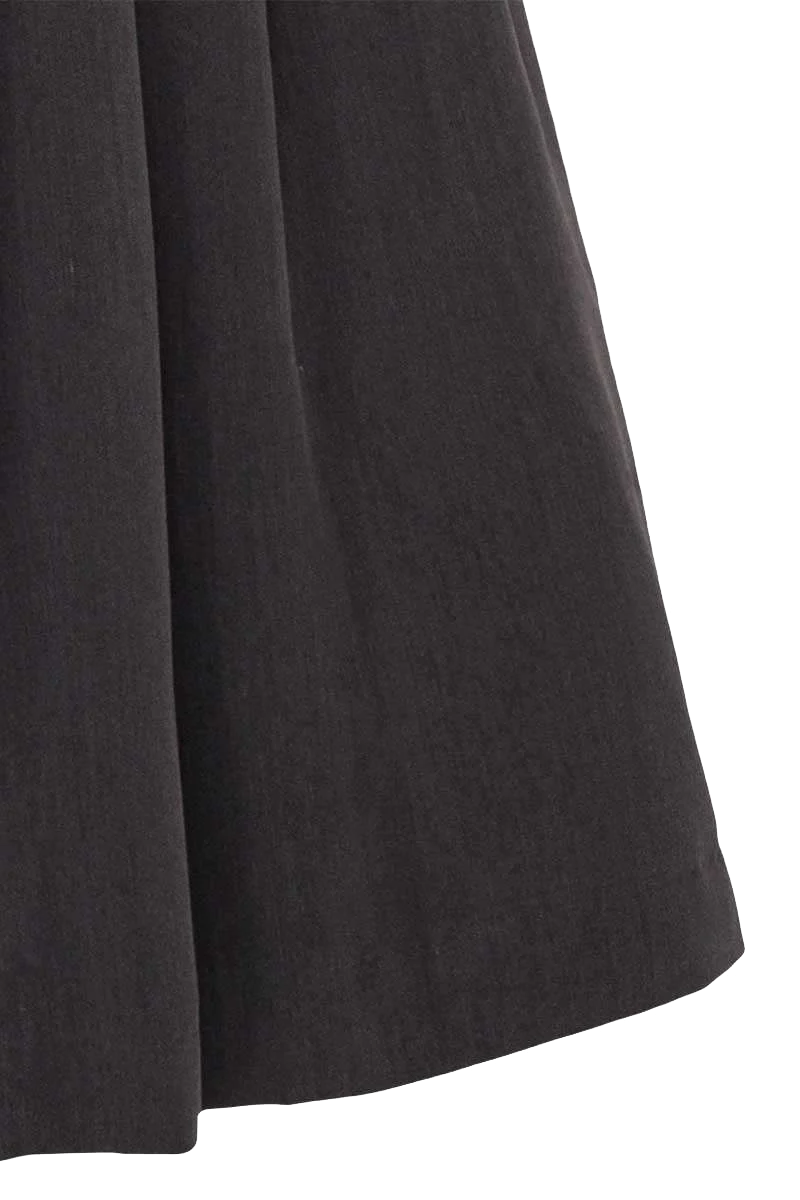 Midi-Dirndl ohne Schürze unifarben - anthrazit