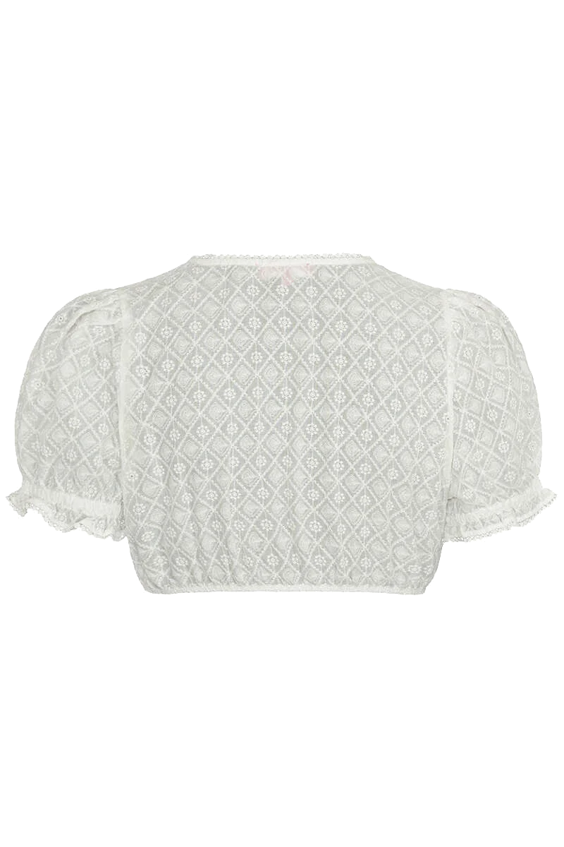Dirndlbluse mit kurzen Ärmeln