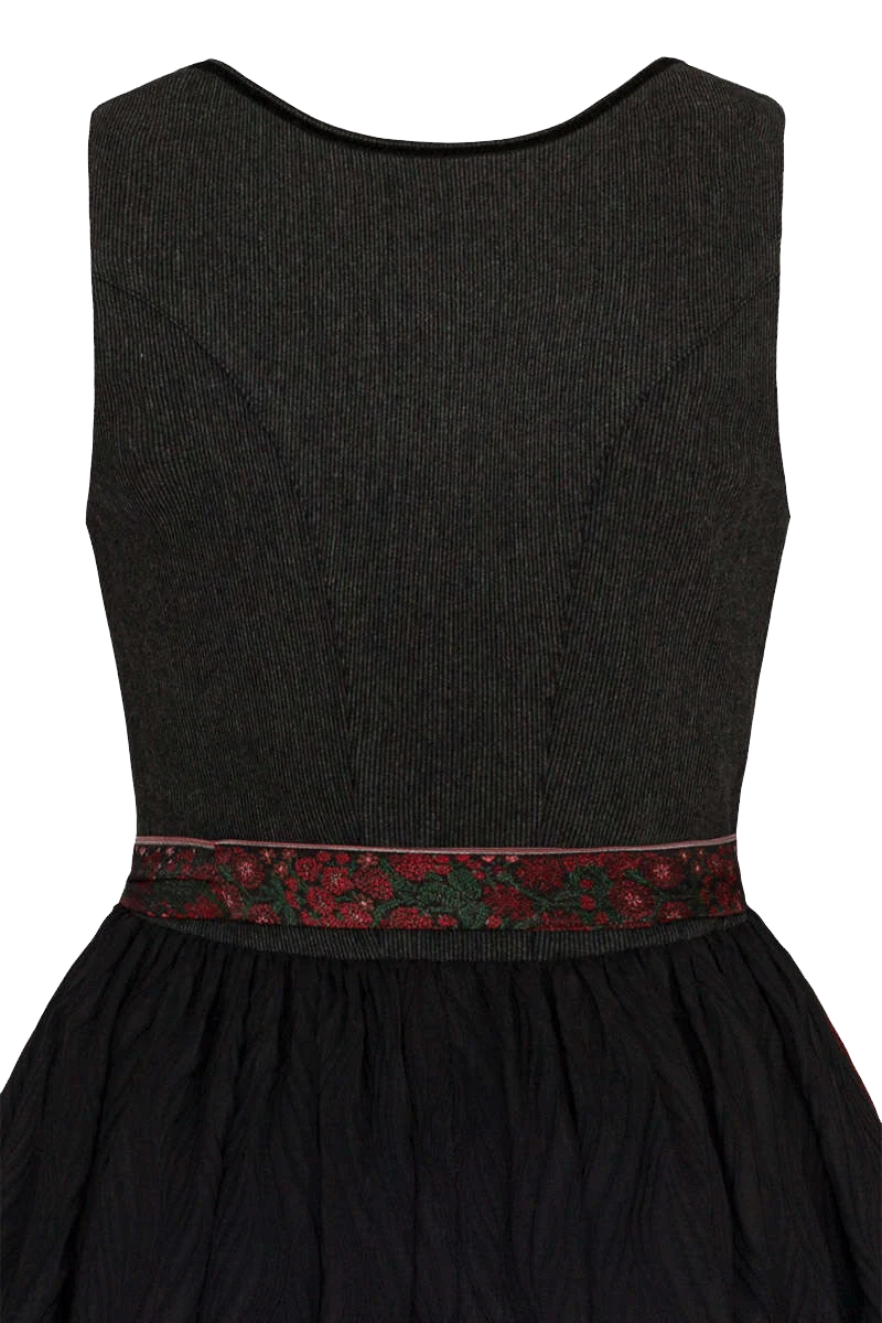 Dirndl lang schwarz gemustert