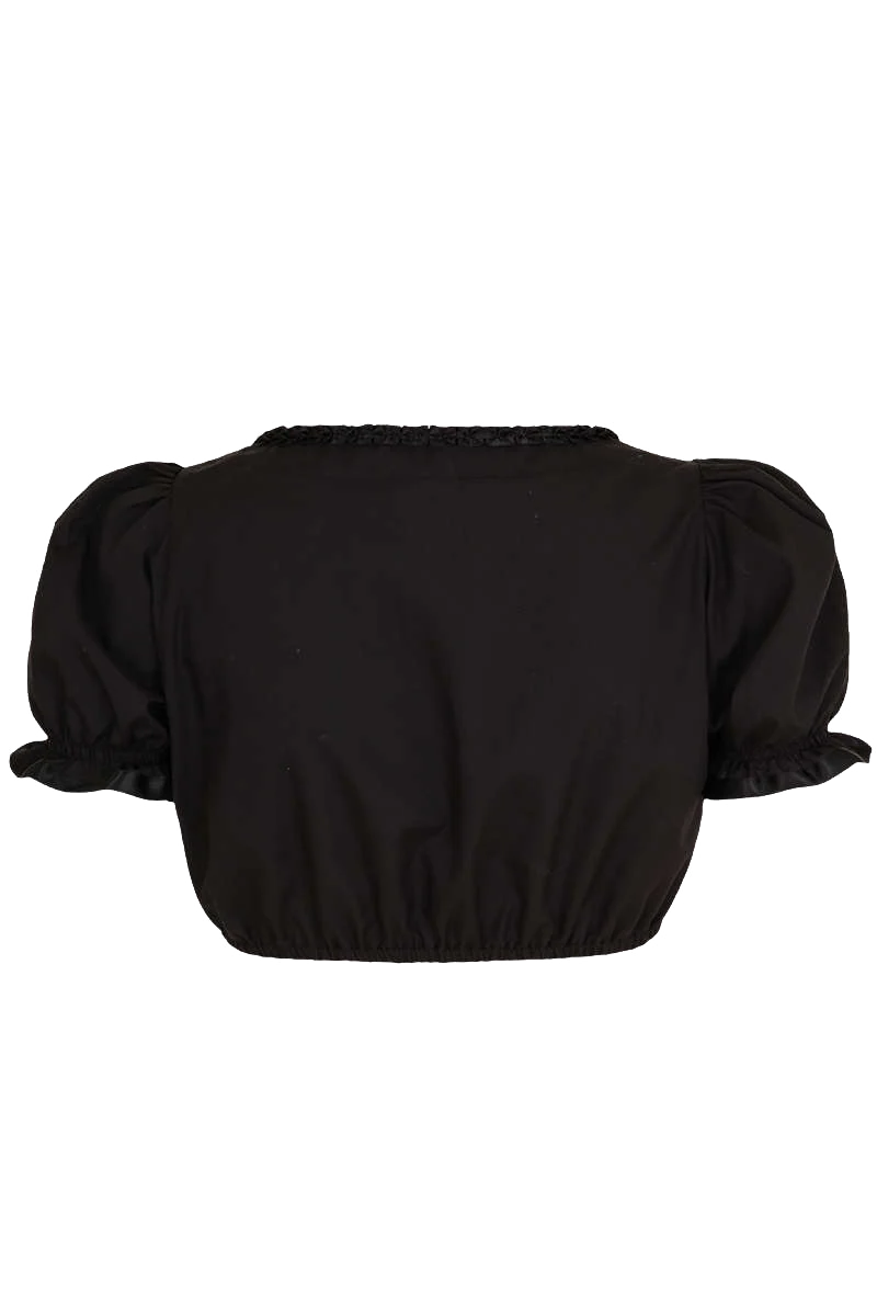 Dirndlbluse mit Froschgoscherl-Bordüre