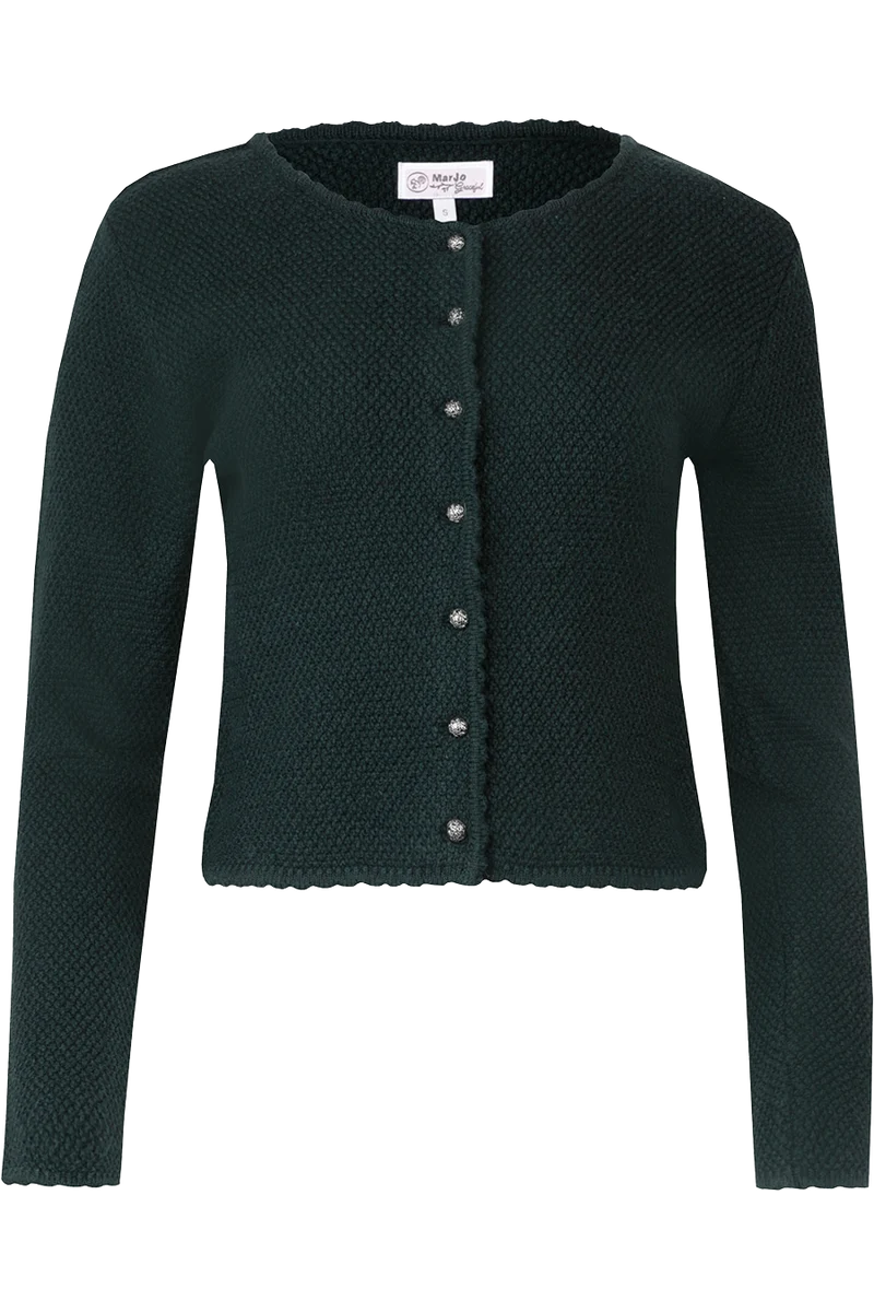 Dirndl-Strickjacke mit rundem Ausschnitt