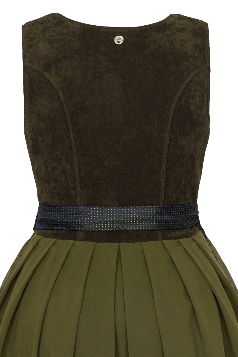 Dirndl lang mit Babycord-Oberteil