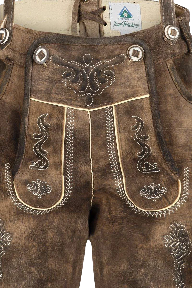 Kinder Lederhose kurz bestickt