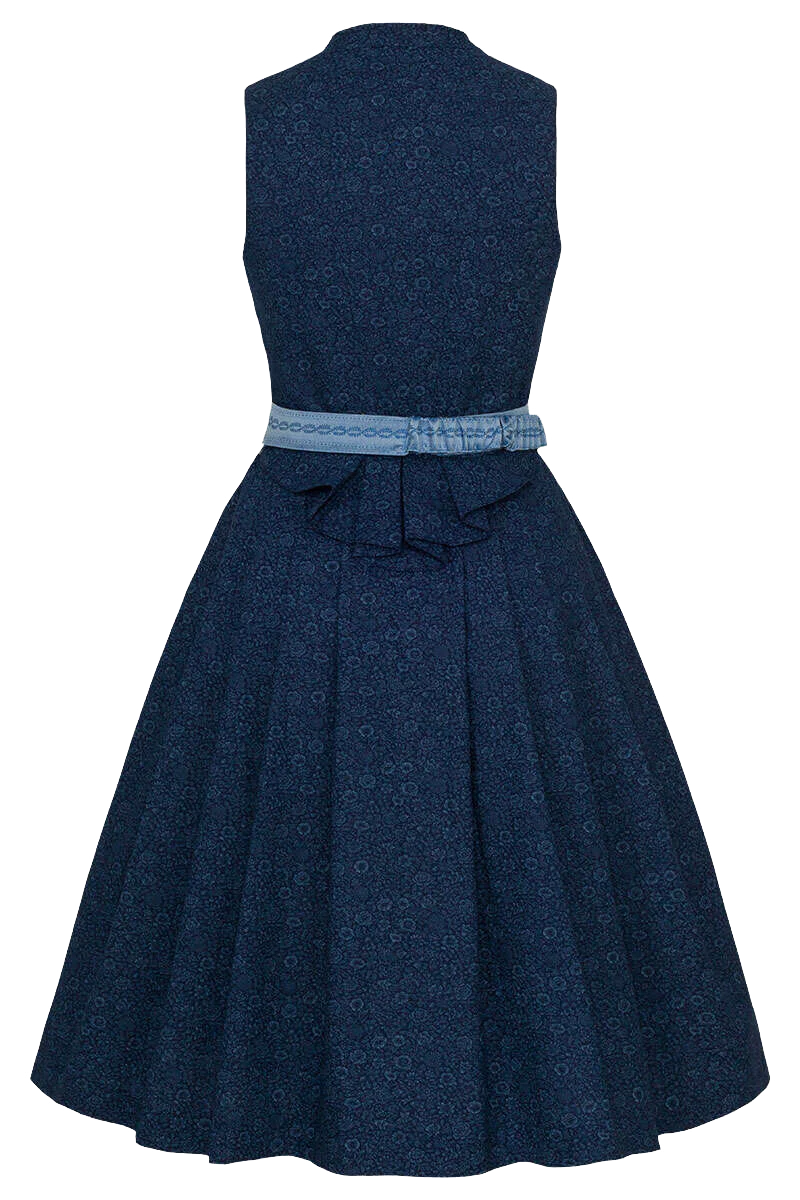Baumwolldirndl hochgeschlossen mit Broschenschürze