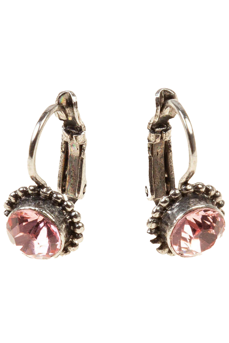 Trachten Ohrhänger mit Strass altsilber