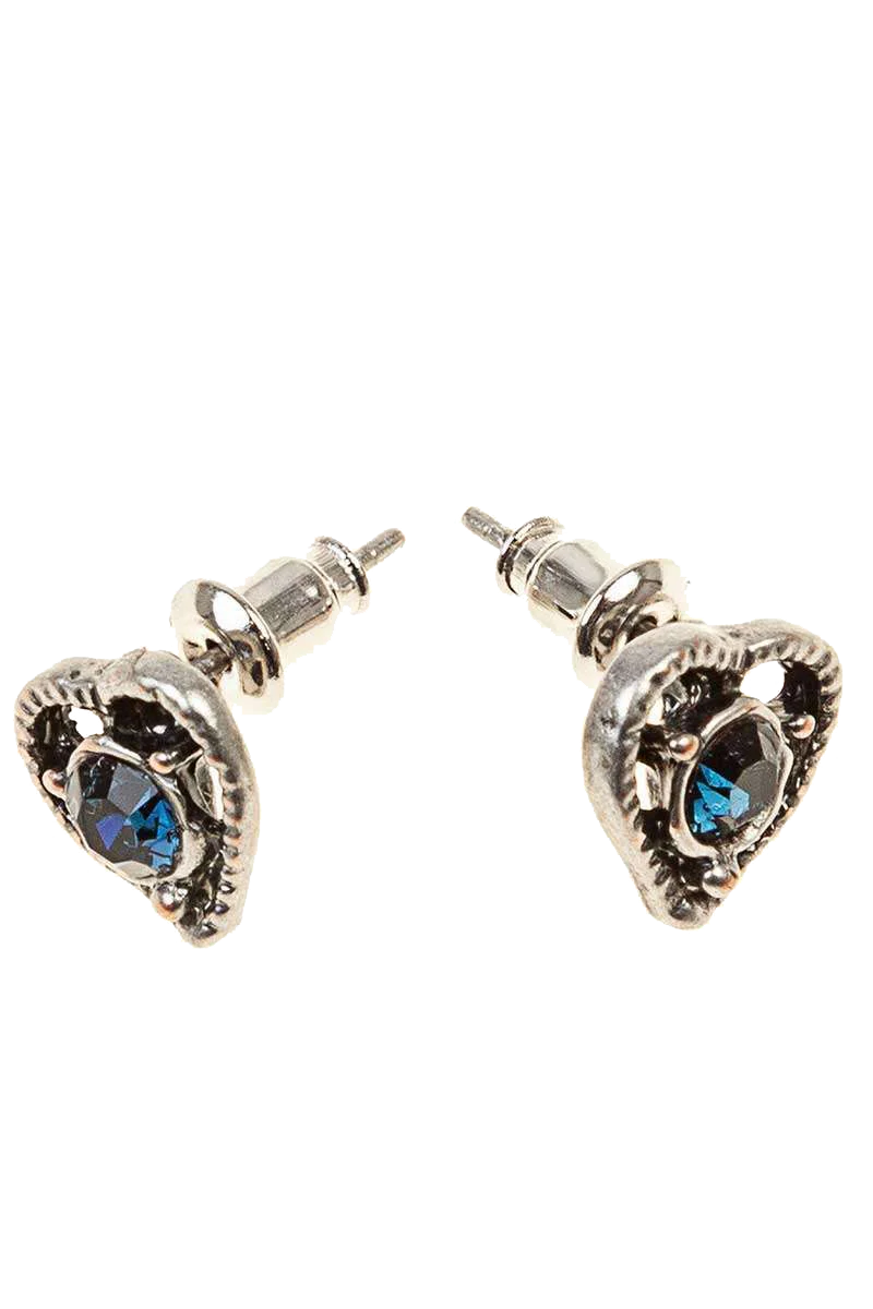 Herz Ohrstecker mit Strass