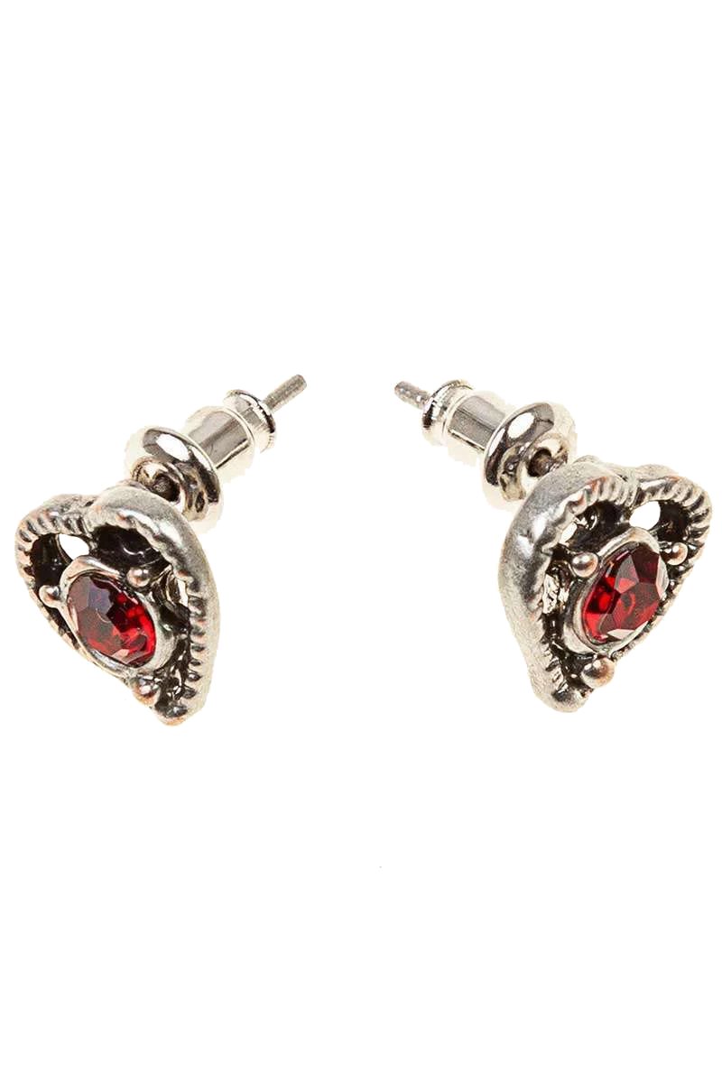 Herz Ohrstecker mit Strass