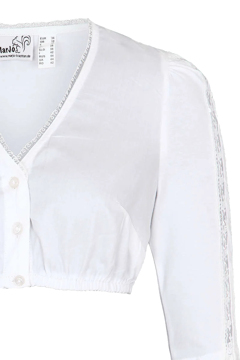 Dirndl Bluse V-Ausschnitt halbarm