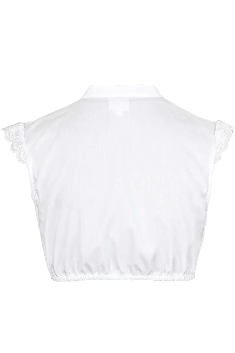 Dirndl Bluse hochgeschlossen Flügelärmel