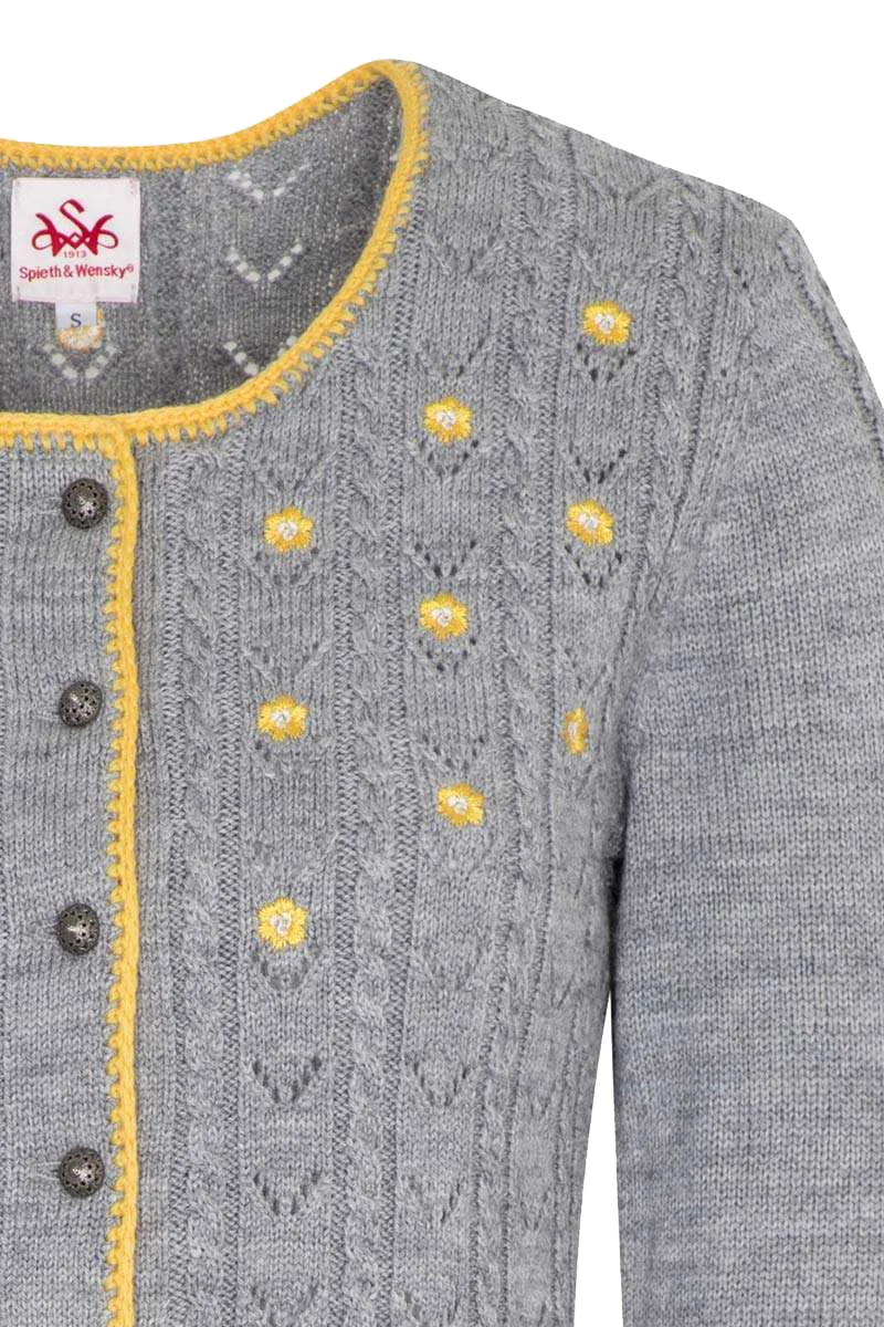 Damen Trachten Strickjacke mit Lochmuster