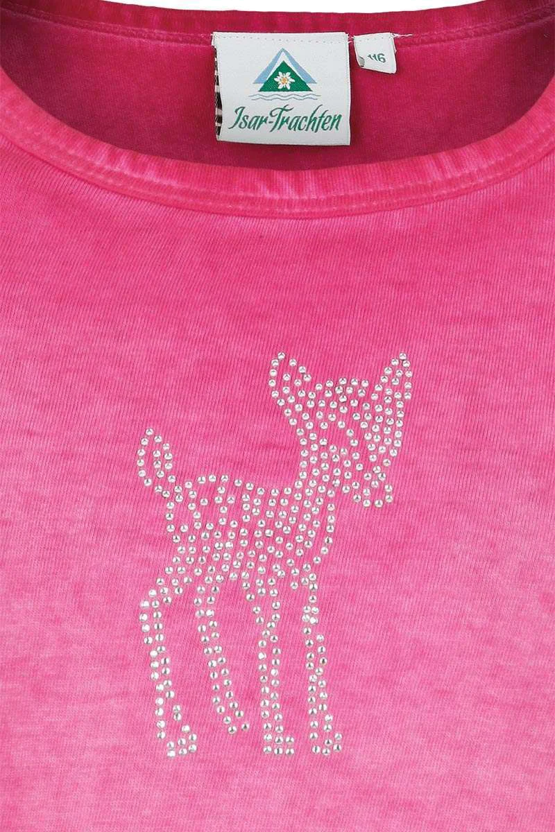 Mädchen T-Shirt mit Strass-Bambi