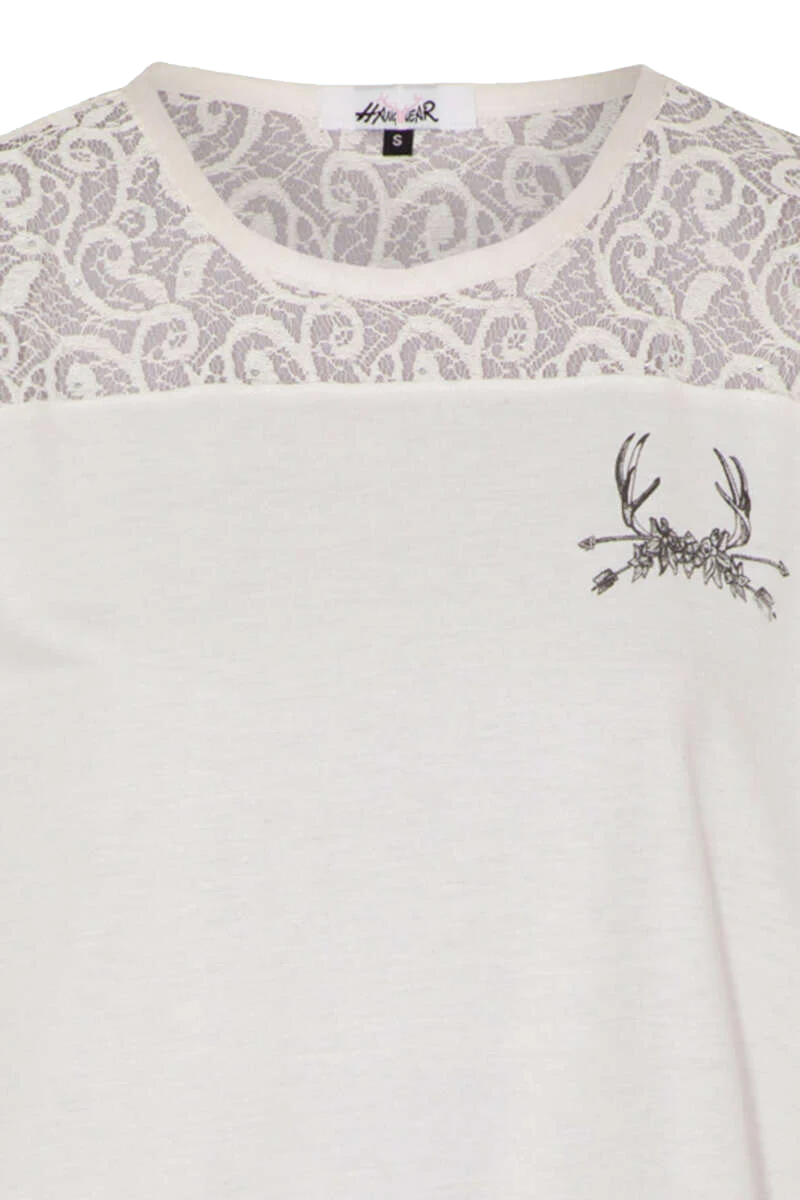 Damen Trachten Spitzen T-Shirt