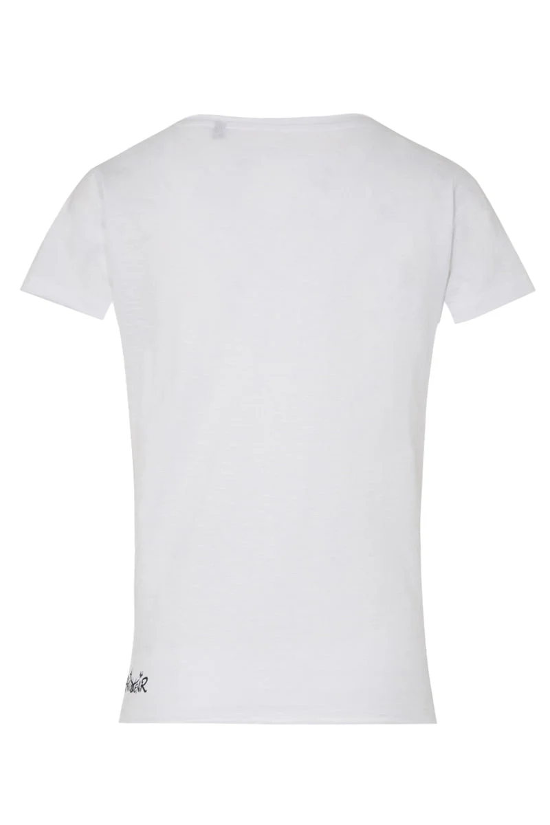 Damen T-Shirt 'Hirsch mit Fellmütze'