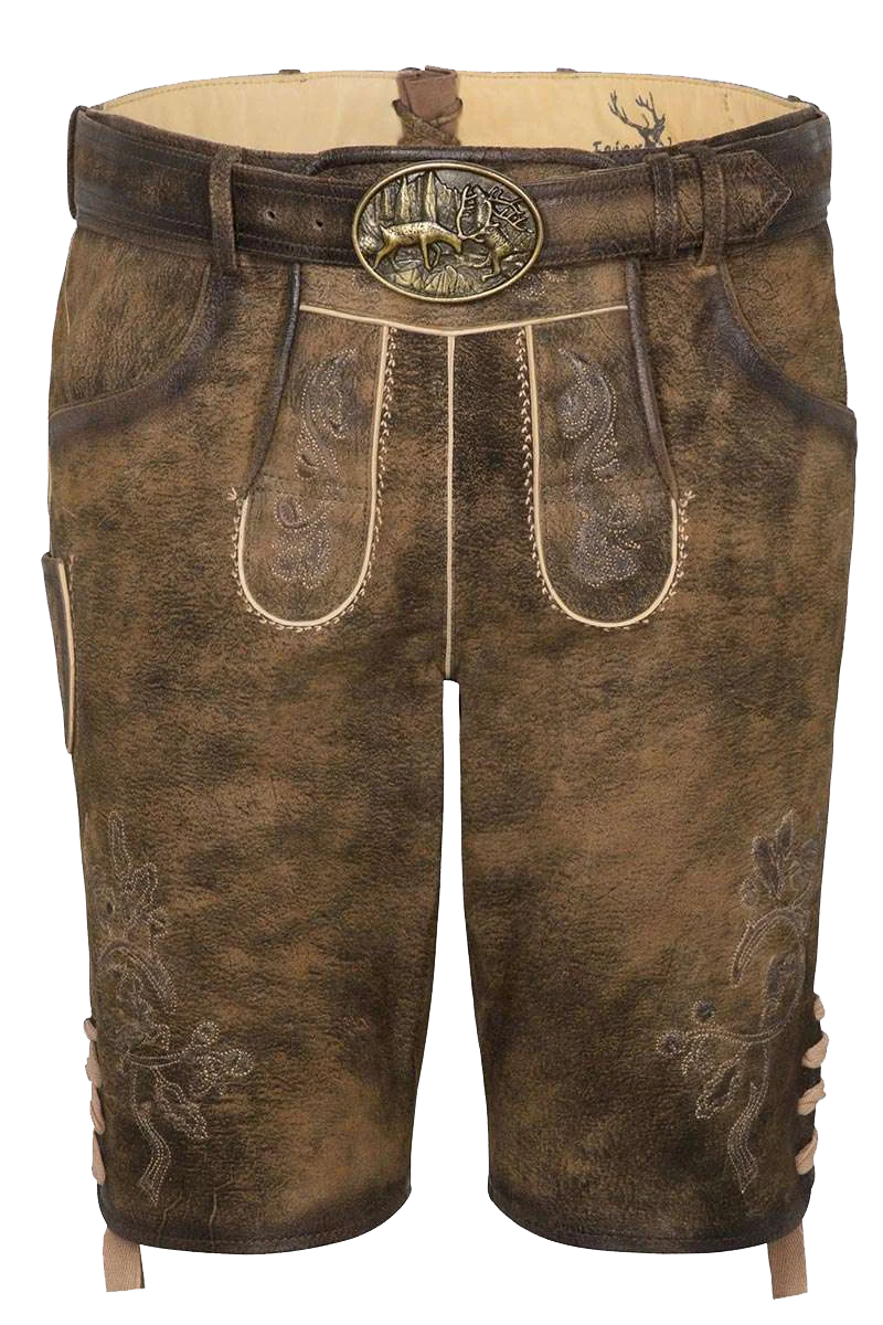 Lederhose kurz mit Gürtel