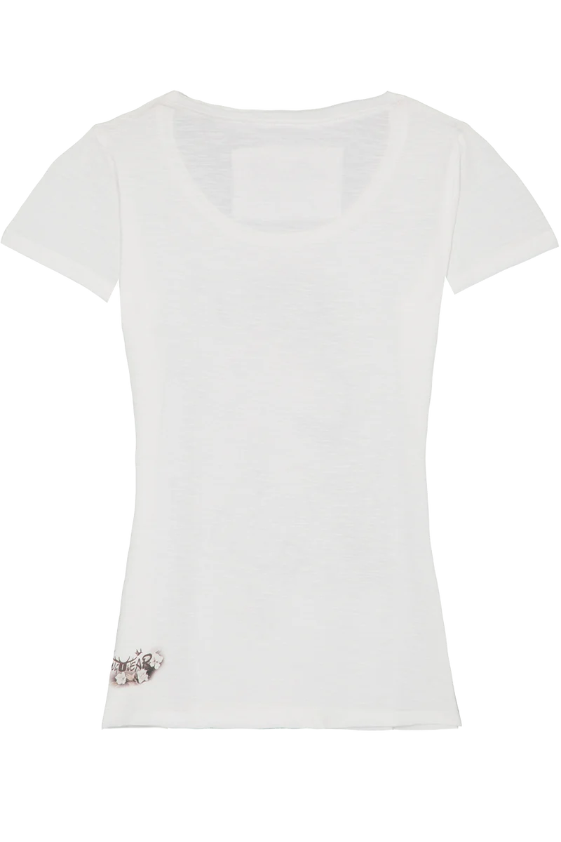 Damen T-Shirt 'Blumen Madl' aus Bio-Baumwolle