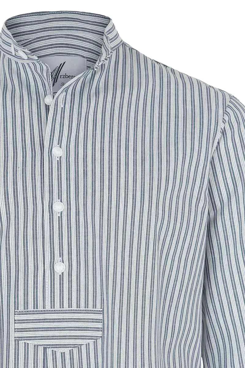 Stehbundhemd gestreift
