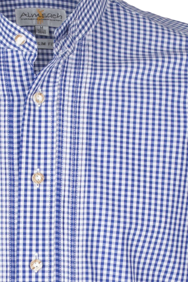 SLIM-FIT Stehkragen kariert