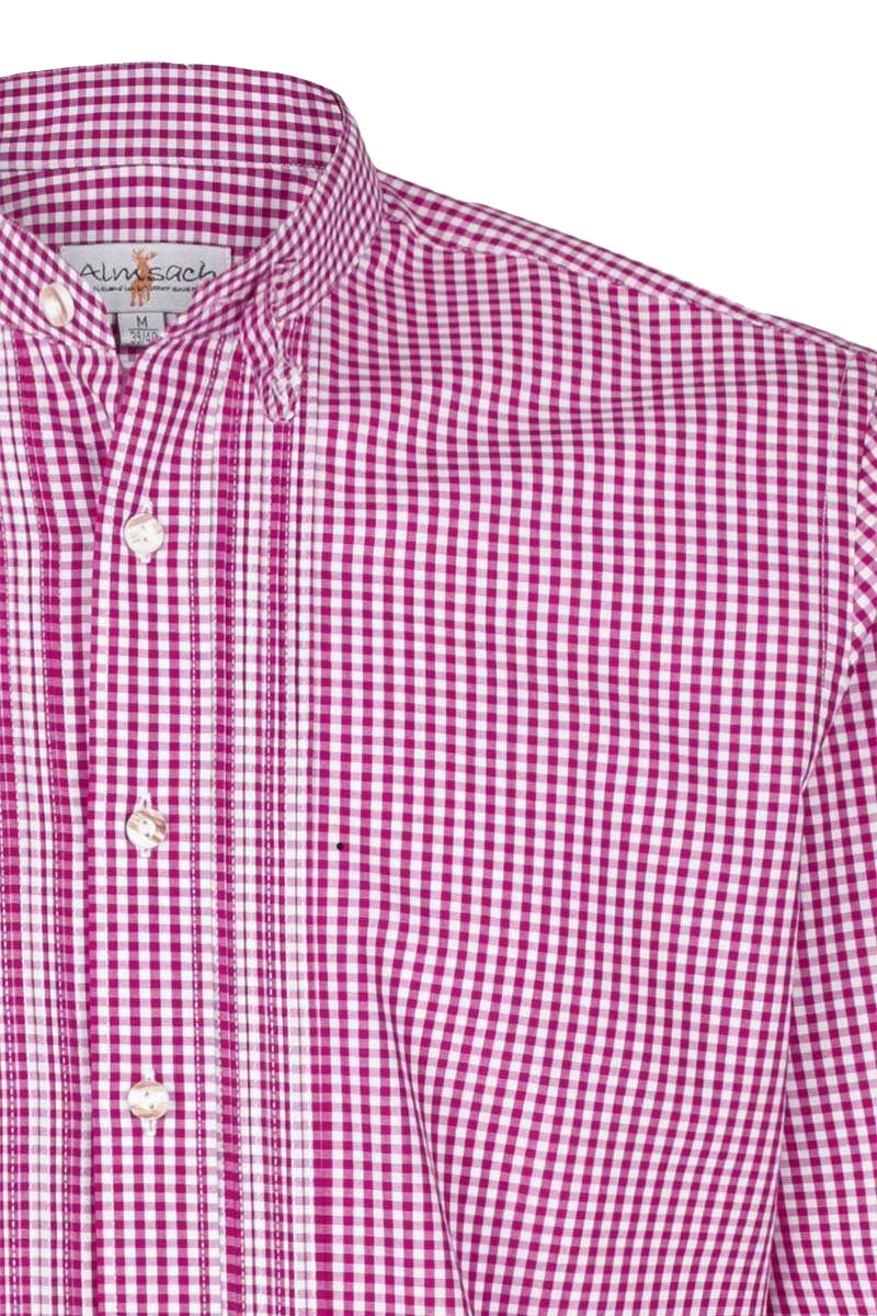 SLIM-FIT Stehkragen kariert