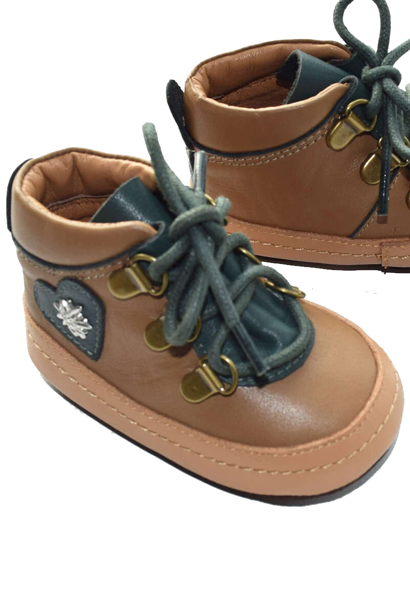 Baby Trachten-Schuhe mit Herz und Edelweiß