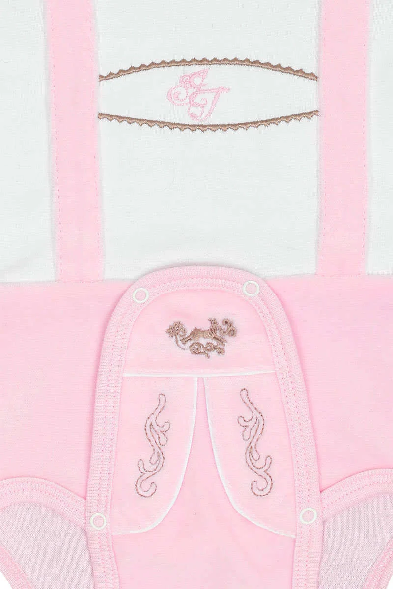 Babybody Lederhose rosa kurz