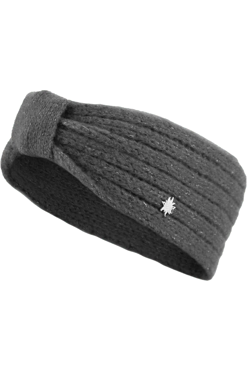 Damen Stirnband mit Edelweiß-Metallbadge