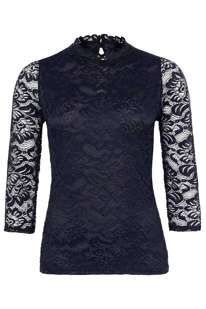 Damen Spitzen-T-Shirt 3/4-Arm