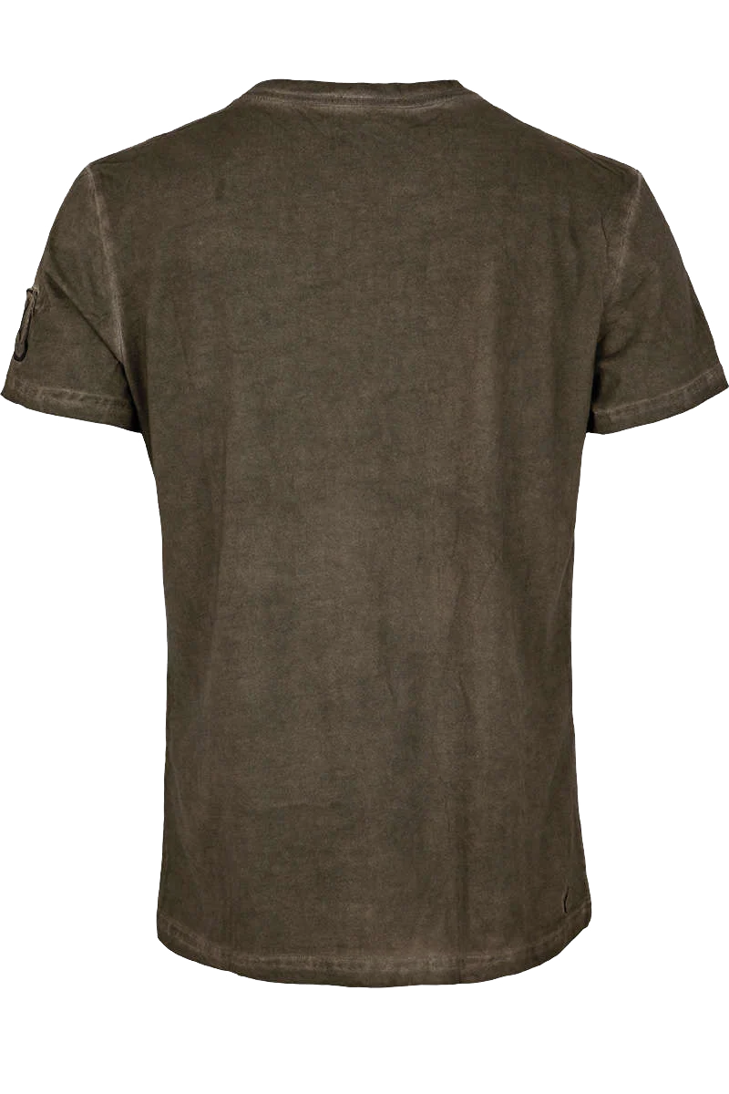 Herren Trachten T-Shirt mit Lederhose braun
