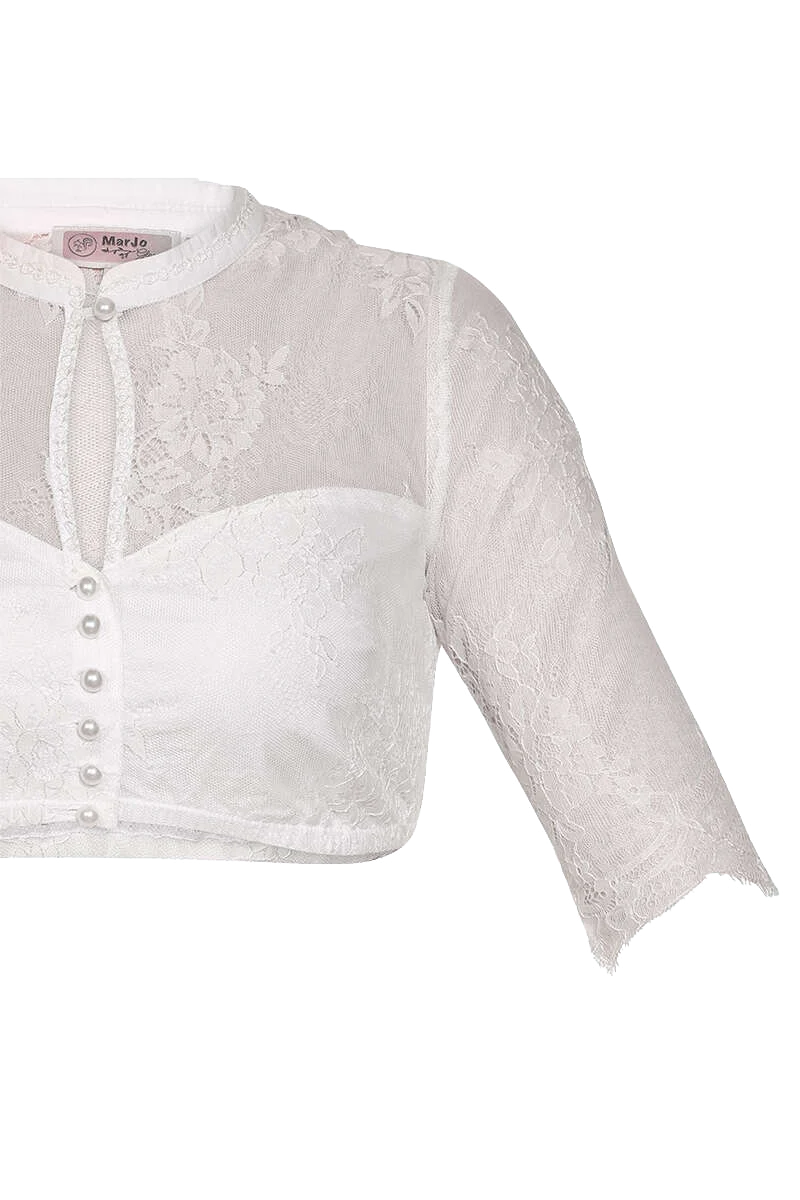 Damen Dirndlbluse Lochausschnitt
