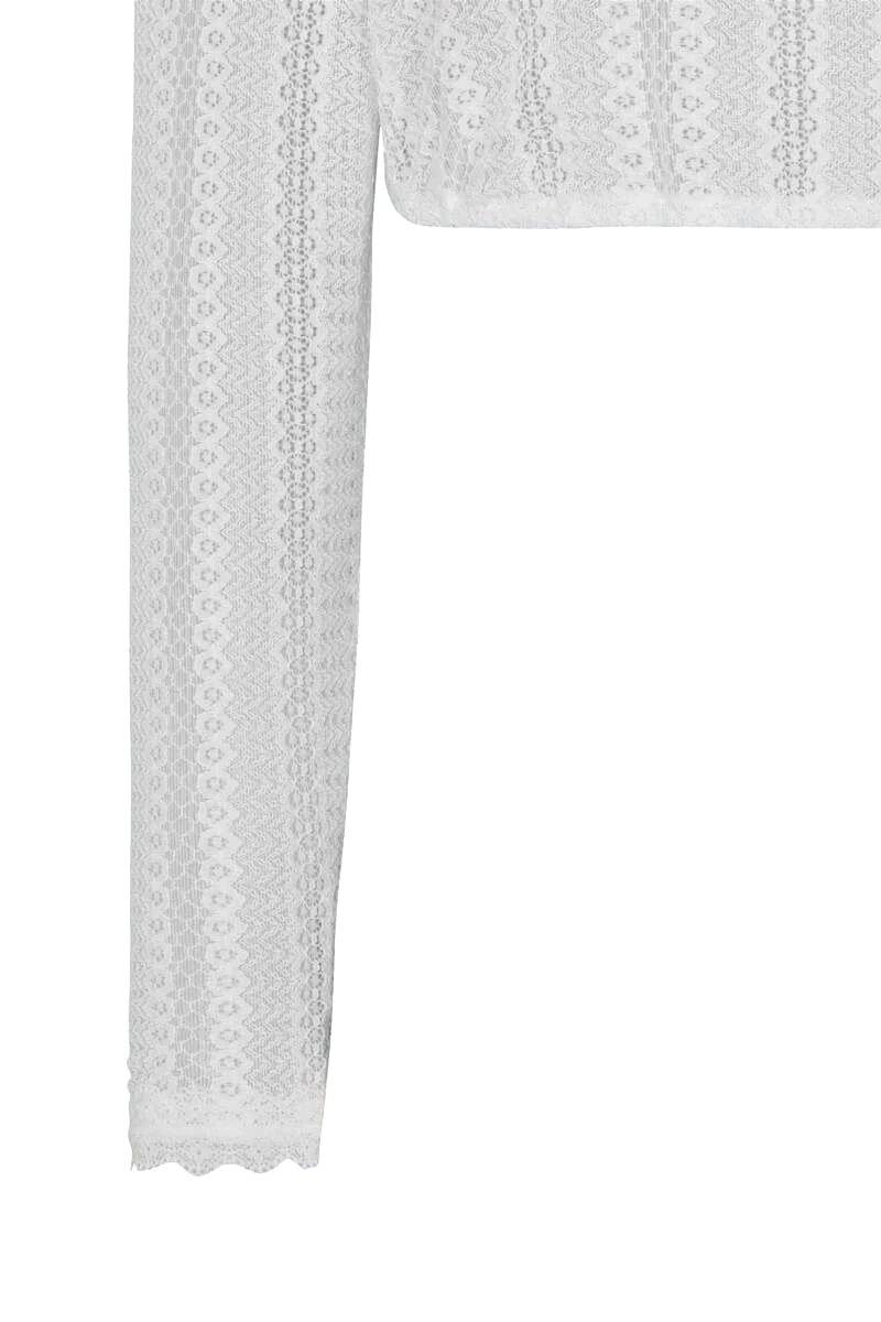 Damen Dirndlbluse langarm mit Spitze