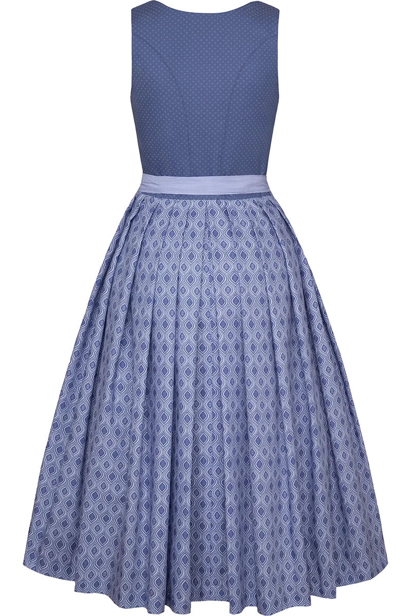 Baumwolldirndl lang - blau