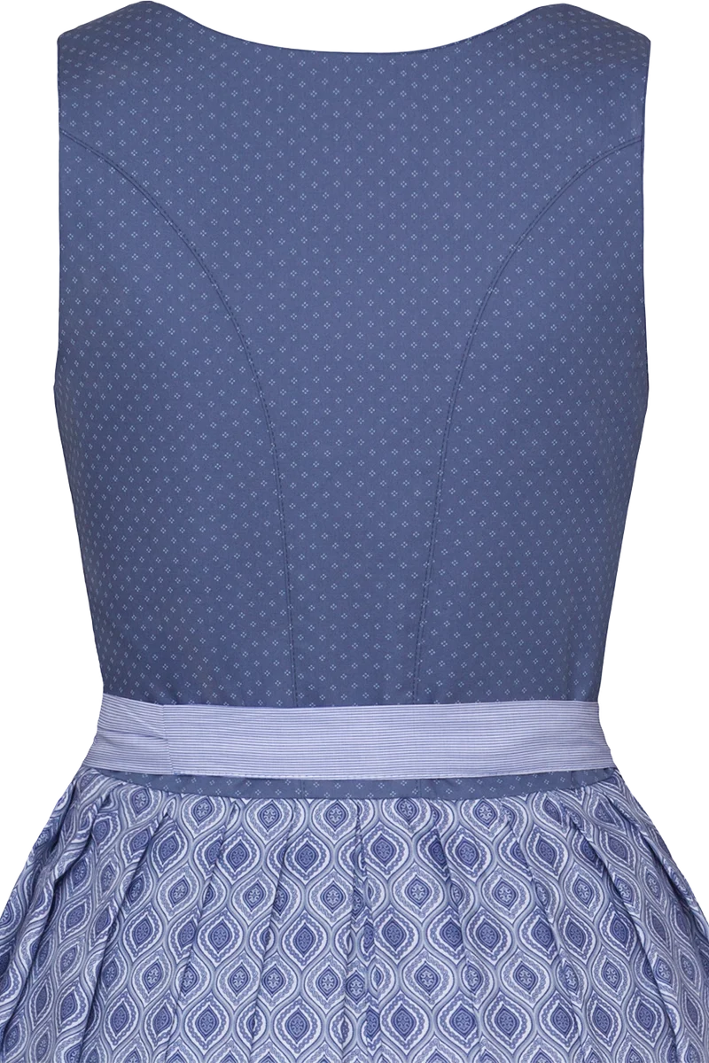 Baumwolldirndl lang - blau