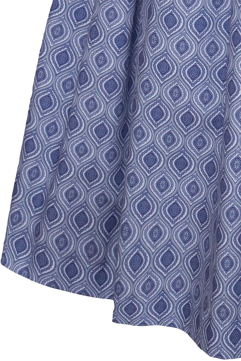 Baumwolldirndl lang - blau