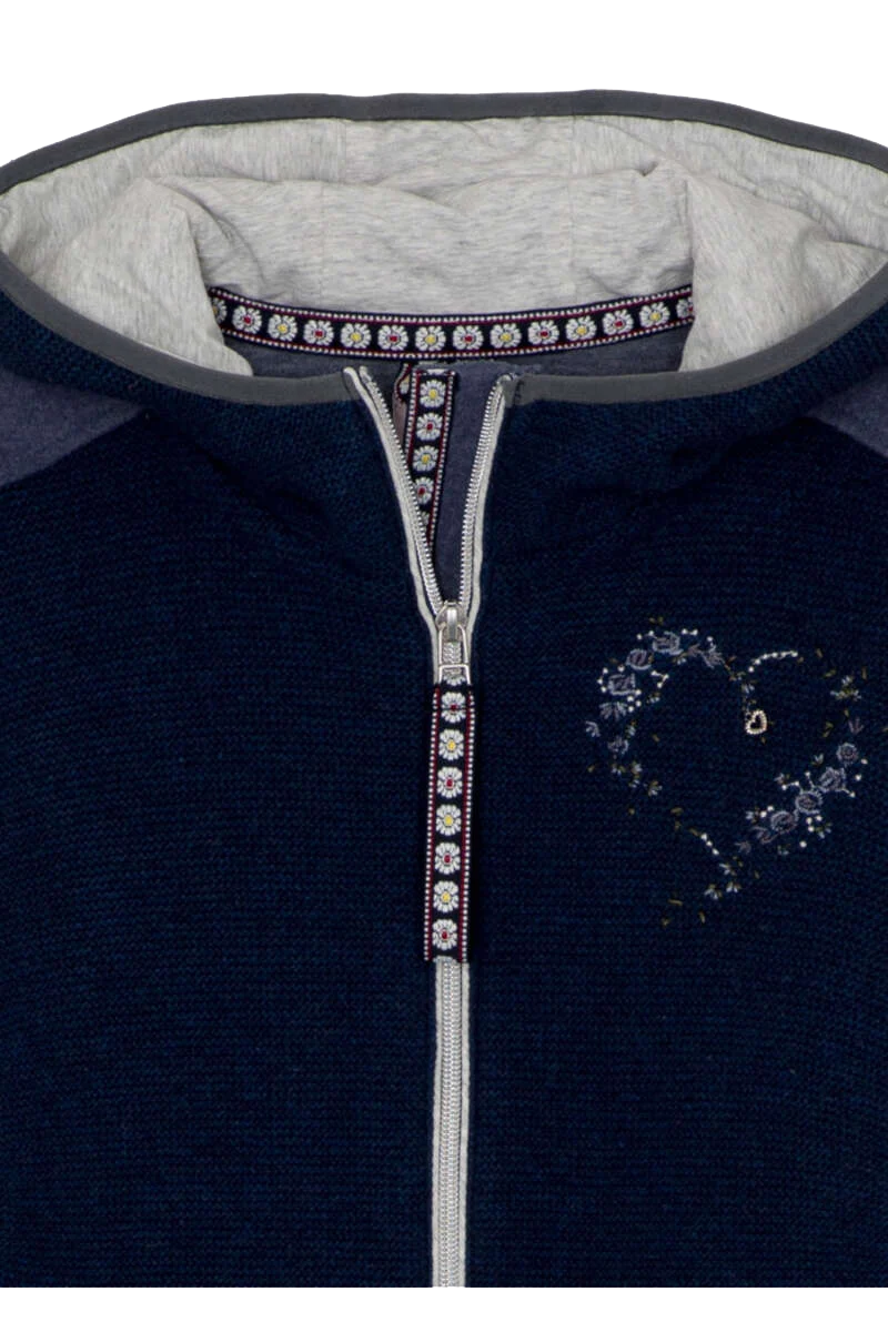 Damen Outdoorjacke Strick mit Kapuze