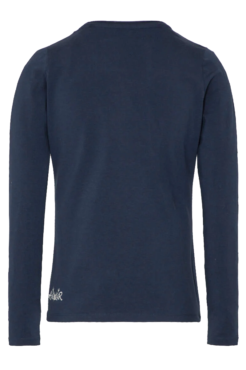 Damen Langarmshirt mit Skifahrerin