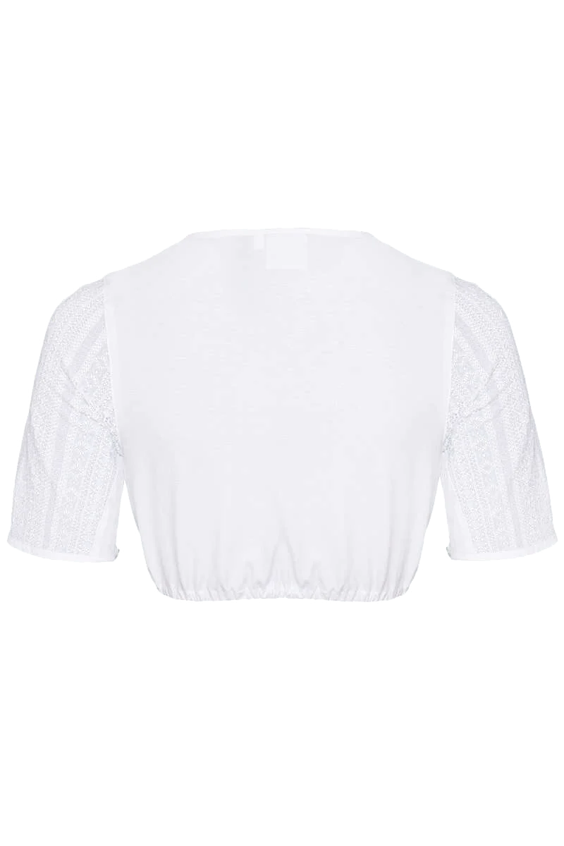 Damen Dirndl Bluse kurzarm