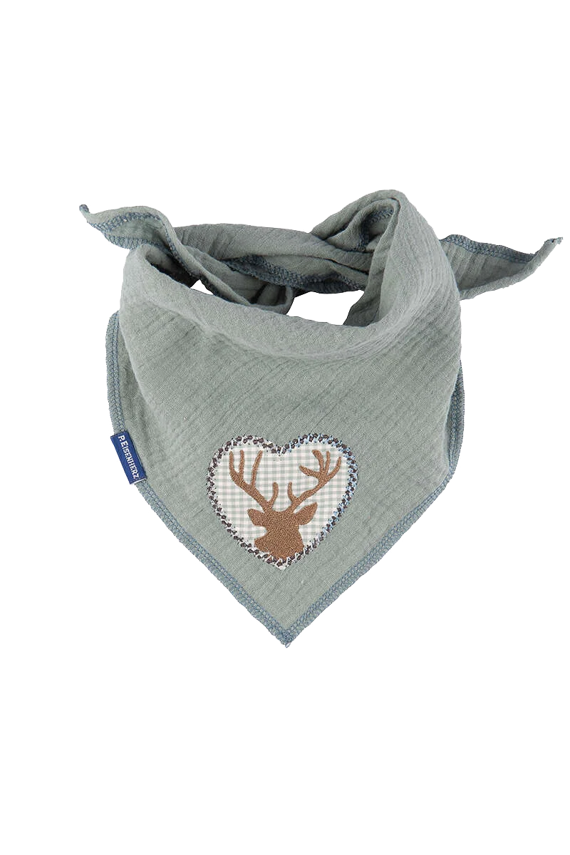 Baby Dreieckstuch aus Baumwolle Hirschmotiv