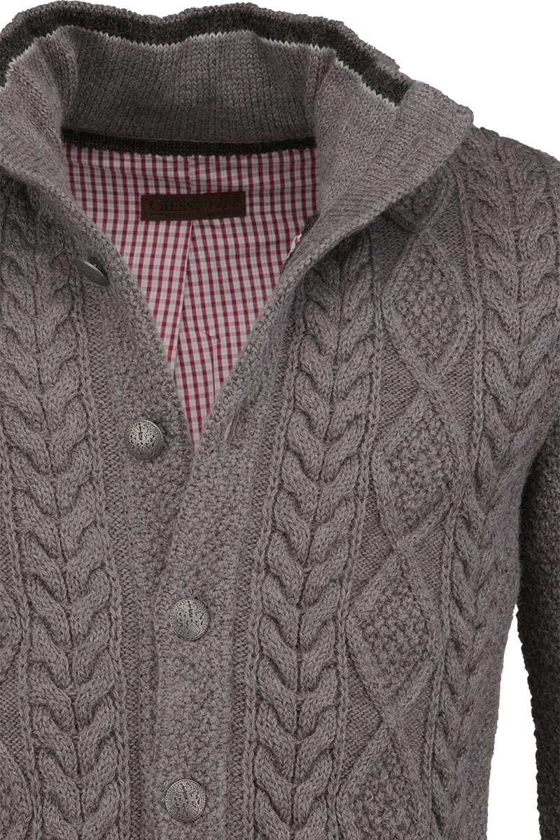 Herren Strickjacke Stehkragen