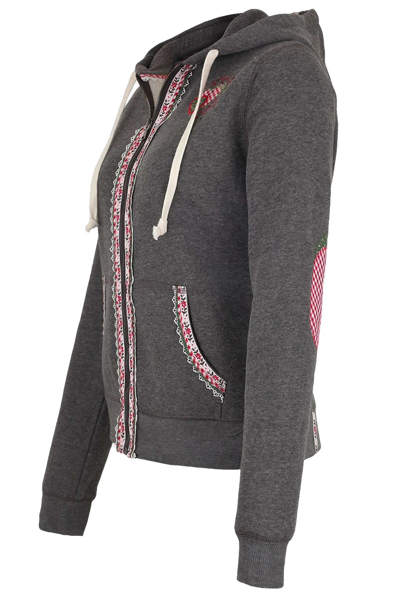 Trachten Kapuzensweatjacke 'Madl'