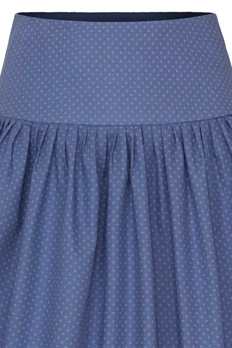 Baumwoll-Trachtenrock in Midilänge