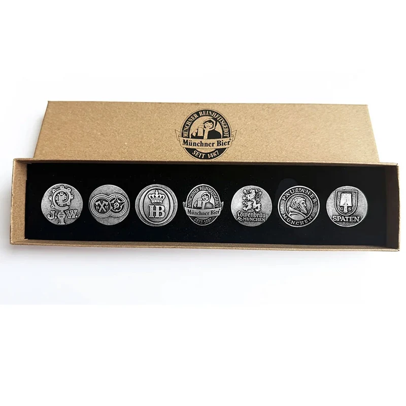 Gaudiknopf Anstecker Münchner Brauereien Set