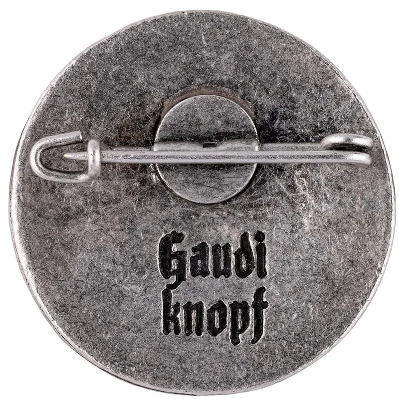 Gaudiknopf Anstecker Bierkrug Pin Altmessing