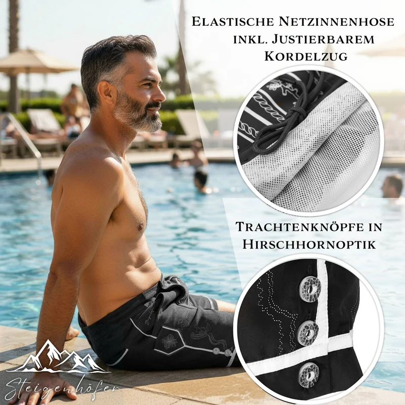 Steigenhöfer Badehose im Trachtenlook XAVER