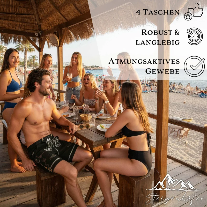 Steigenhöfer Badehose im Trachtenlook XAVER