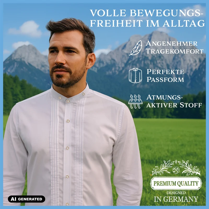 Steigenhöfer Stehkragenhemd VALENTIN
