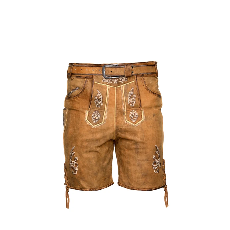 Steigenhöfer Traditionelle Lederhose im Antik-Look für Herren