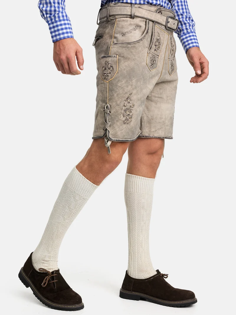 Steigenhöfer Traditionelle Lederhose im Antik-Look für Herren