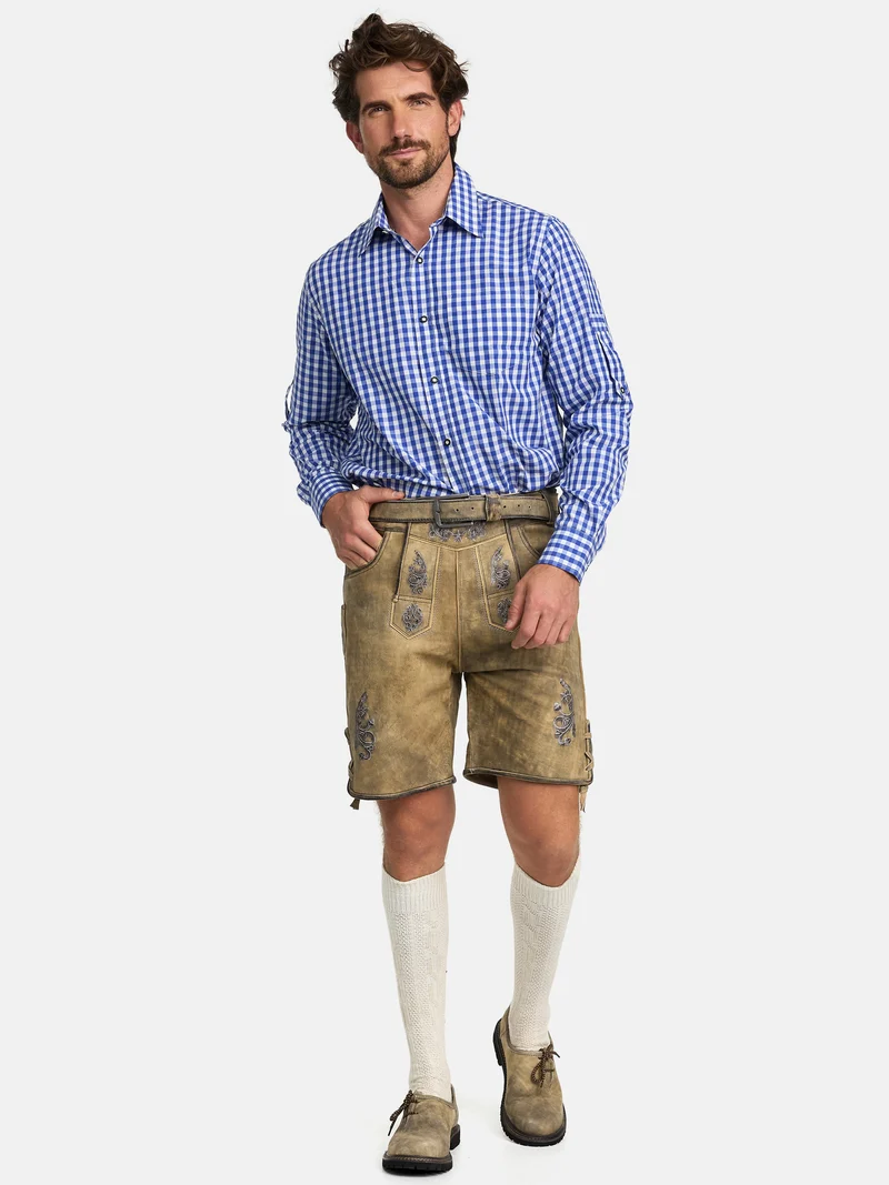 Steigenhöfer Traditionelle Lederhose im Antik-Look für Herren